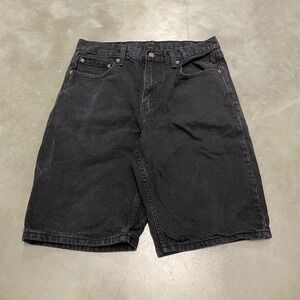 Levi Strauss & Co 469 Mens Black Denim Shorts W32 L